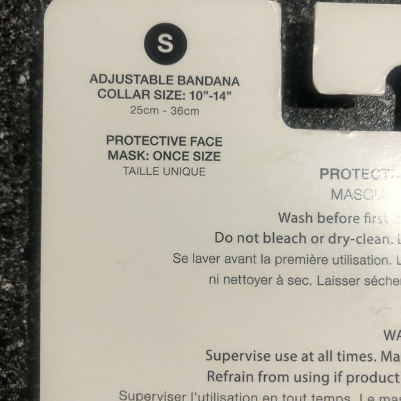 Brand New ED Ellen Degeneres Protective Face Mask & Dog Bandana 3 Sizes Combo - Picture 3 of 5